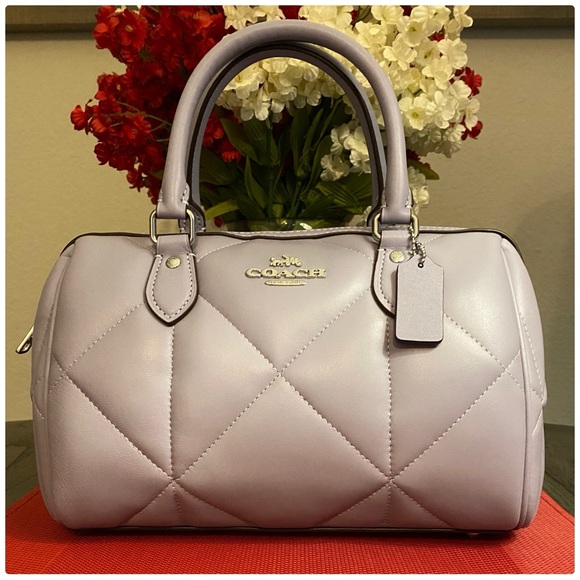 ❤️SOLD❤️NWT Coach Mist Rowan Satchel with Puffy Diamond Quilting - Picture 2 of 12
